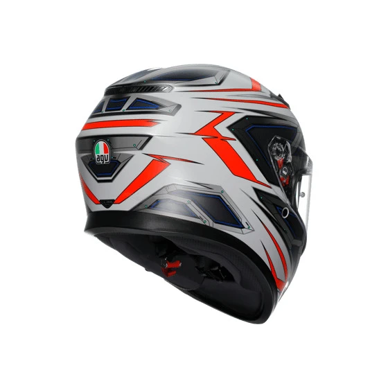 AGV KASK K3 SPACE MATT WHITE RED FLUO - Resim 4