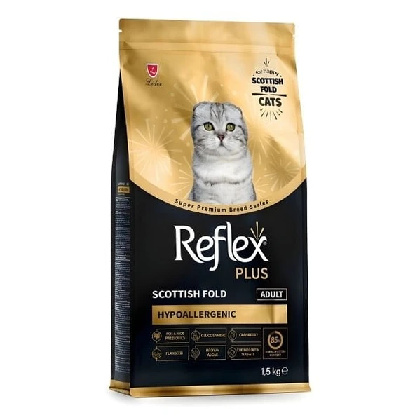Reflex Plus Reflex Plus Scottish Fold Hypoallergenic Tavuklu Yetişkin Kedi Maması 1.5 Kg ürün görseli 1