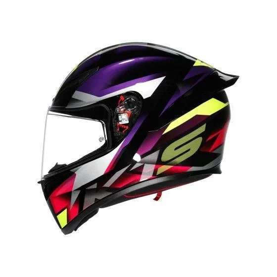 AGV KASK K1 S FASTLAP BLACK PURPLE PİNK KAPALI KASK ürün görseli 1