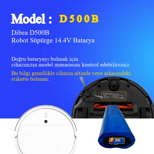 Dibea D500B Robot Süpürge 3200 mAh Batarya - Resim 2