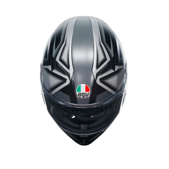 AGV KASK K3 COMPOUND MAT BLACK GREY - Resim 5