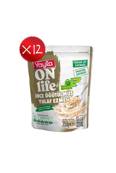 Yayla Onlife İnce Öğütülmüş Yulaf Ezmesi 350 g x12 ürün görseli 1