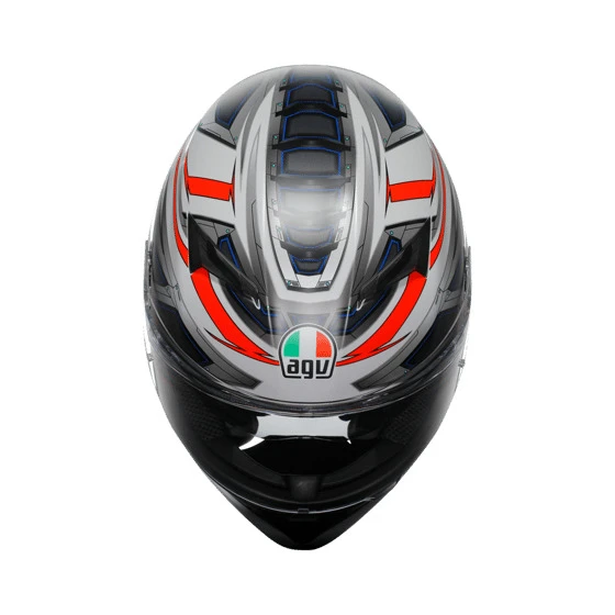AGV KASK K3 SPACE MATT WHITE RED FLUO - Resim 6