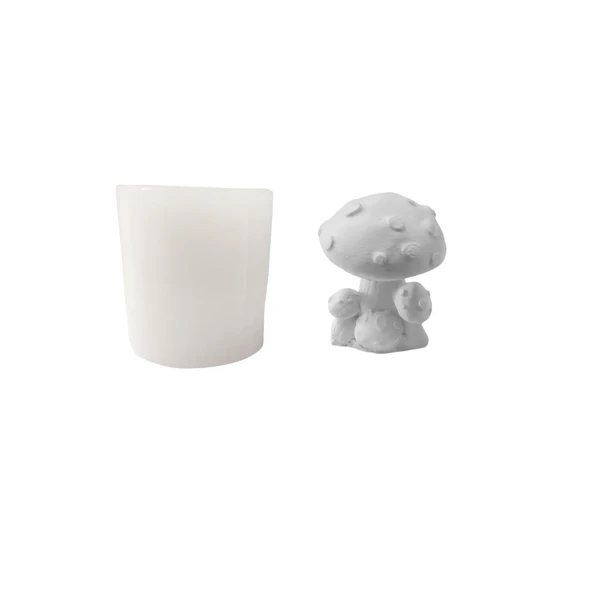 Silikon 3D Dekoratif Çoklu Mantar Kalıbı Mum, Taş Tozu ve Beton Kalıbı ürün görseli 1
