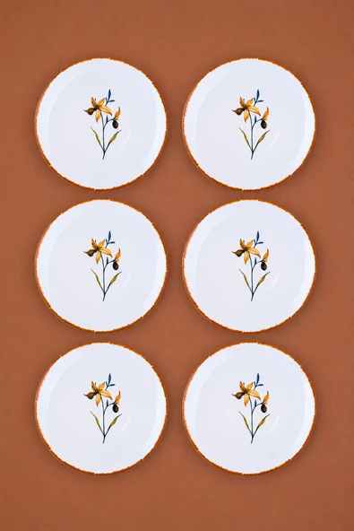 Tabak Evi Porselen Azelya Pasta Tabağı 19,50cm ALY4 6 Kişilik 6 Parça ürün görseli 1