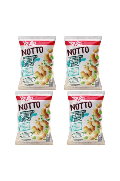 Yayla Notto Yoğurt ve Mevsim Yeşillikleri Çeşnili Nohut Cipsi 55 g x4 ürün görseli 1
