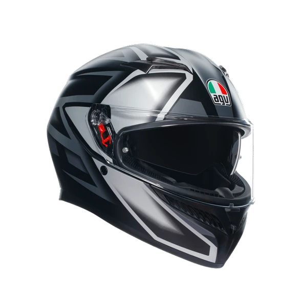 AGV KASK K3 COMPOUND MAT BLACK GREY - Resim 2