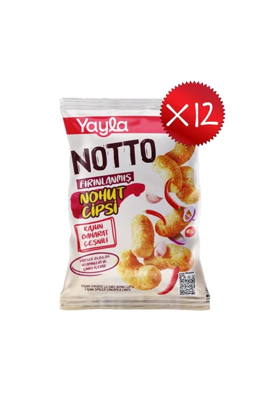 Yayla Notto Kajun Baharat Çeşnili Nohut Cipsi 55 g x12 ürün görseli 1