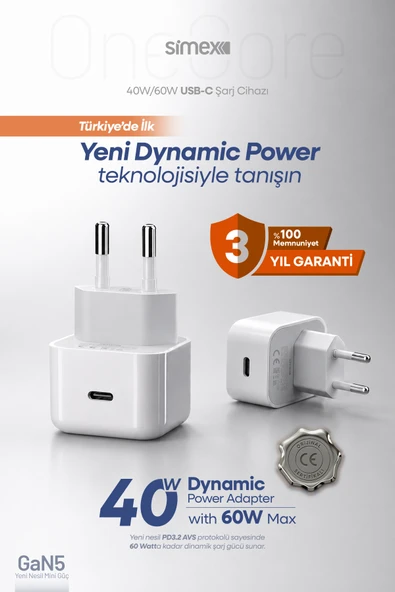 iPhone 17 Pro Max 60W PD Type-C Hızlı Şarj Adaptörü Dynamic Power 40W iPad Air Şarj Başlığı Aleti ürün görseli 1