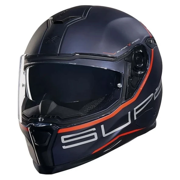 NEXX SX.100 SUPERSPEED MAT MAVI KIRMIZI KASK ürün görseli 1