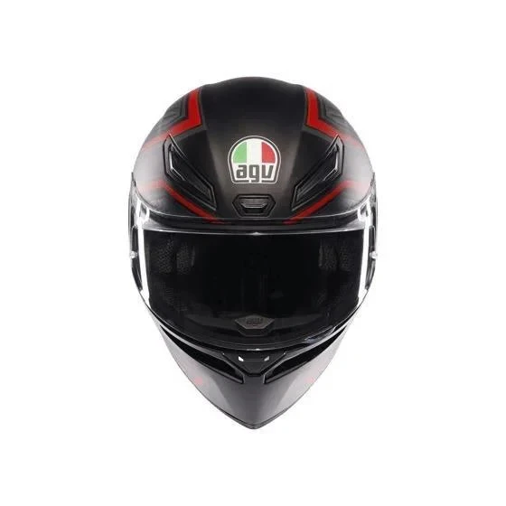 AGV KASK K1 S SLING MATT BLACK RED KASK - Resim 4