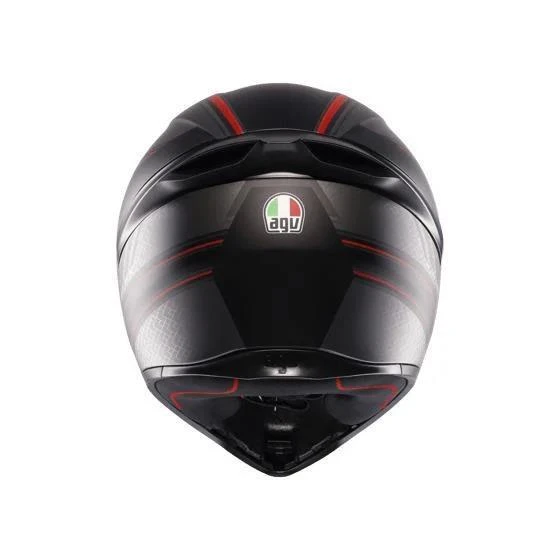 AGV KASK K1 S SLING MATT BLACK RED KASK - Resim 6