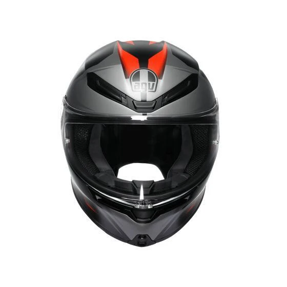 AGV KASK K6 S KARVE MATT BLACK GREY RED - Resim 4