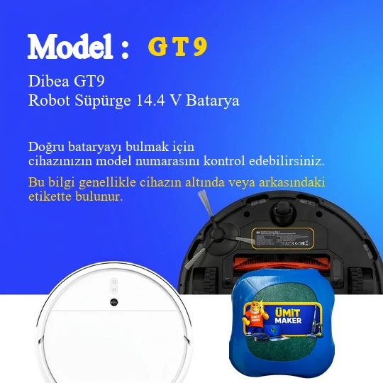 Dibea GT9 Robot Süpürge 3500 mAh Batarya - Resim 2