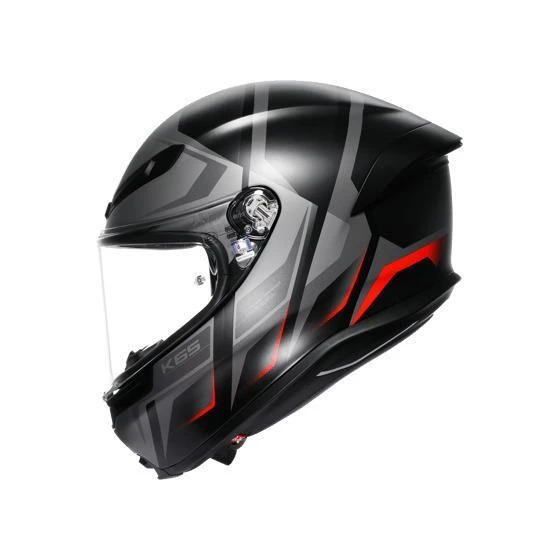 AGV KASK K6 S KARVE MATT BLACK GREY RED ürün görseli 1