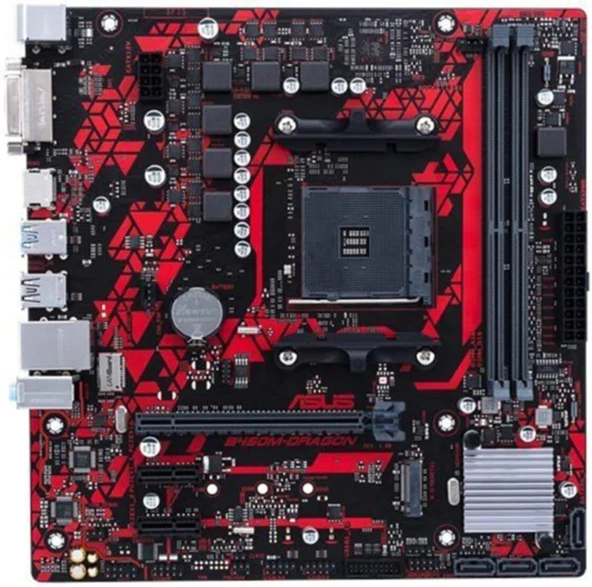 Asus B450M Dragon AM4 DDR4 Micro ATX Anakart Outlet ürün görseli 1