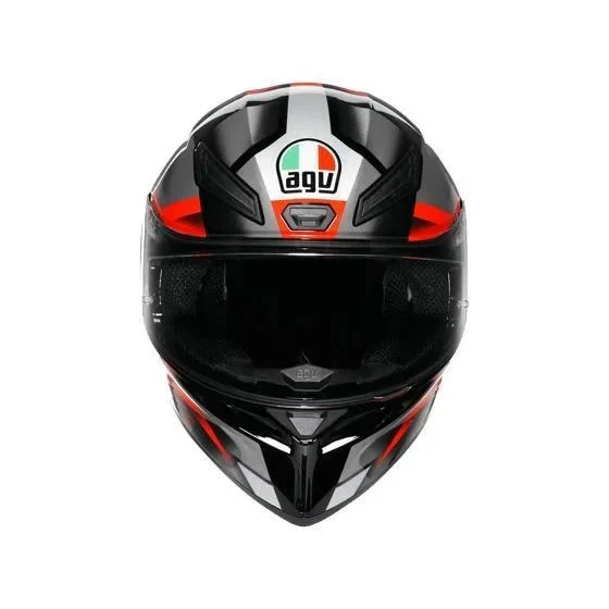 AGV KASK K1 S FASTLAP BLACK GREY RED KAPALI KASK - Resim 5