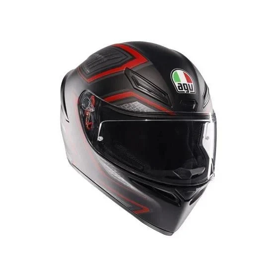 AGV KASK K1 S SLING MATT BLACK RED KASK - Resim 2