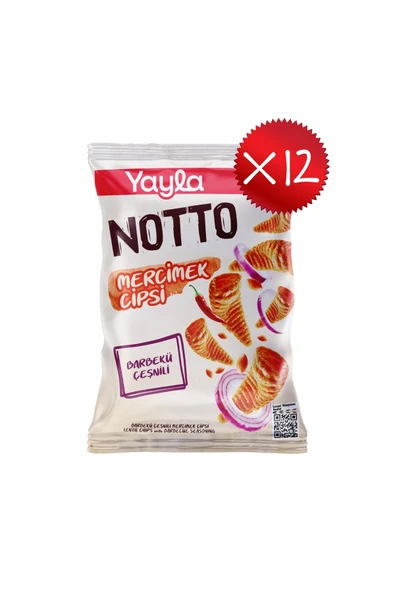 Yayla Notto Barbekü Çeşnili Mercimek Cipsi 55 g x12 ürün görseli 1