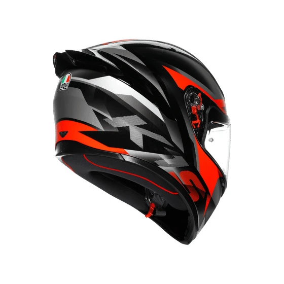 AGV KASK K1 S FASTLAP BLACK GREY RED KAPALI KASK - Resim 4