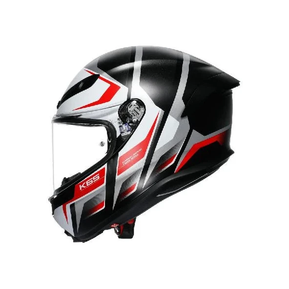 AGV KASK K6 S KARVE MATT BLACK WHITE RED ürün görseli 1