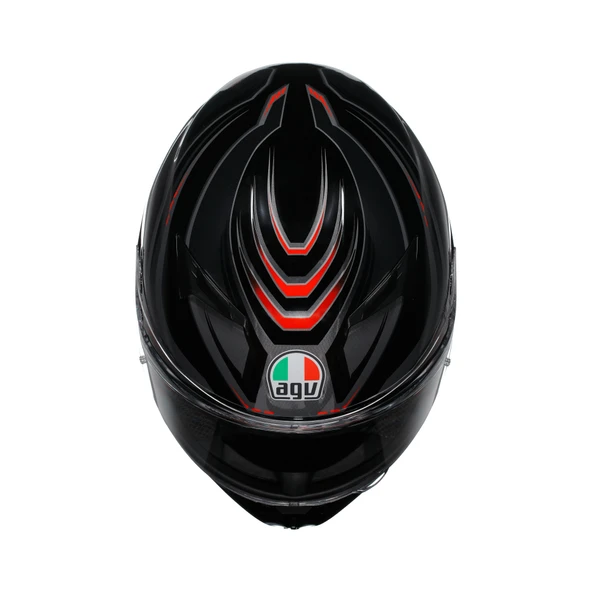 AGV K3 SYTH BLACK RED KAPALI KASK - Resim 5