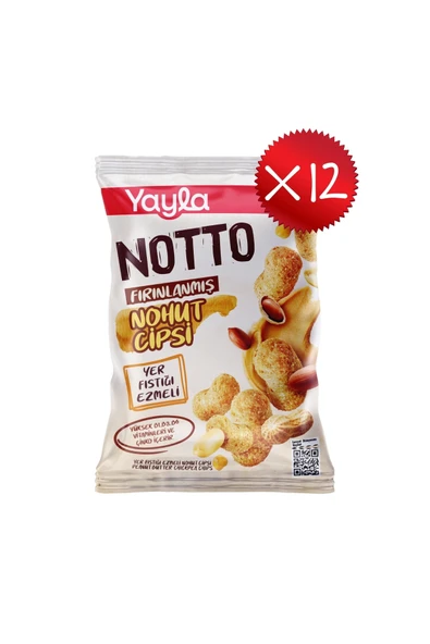 Yayla Notto Yer Fıstığı Ezmeli Nohut Cipsi 55 g x12 ürün görseli 1