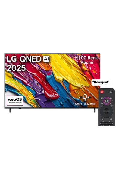 LG 75QNED82A6B 75'' 190 Ekran Uydu Alıcılı 4K Ultra HD webOS QNED TV ürün görseli 1