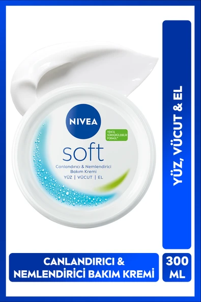 Soft Nemlendirici El ve Vücut Bakım Kremi 300ml, 48 Saat Nemlendirici, Jojoba Yağı, E Vitamini ürün görseli 1