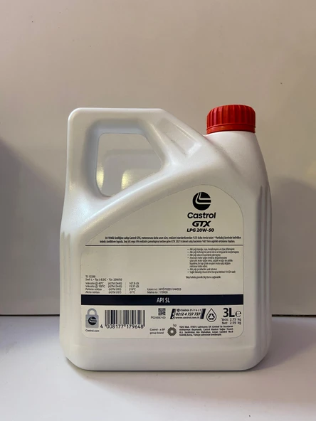 CASTROL GTX LPG 20W50 3L H TU - Resim 2