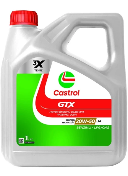 CASTROL GTX LPG 20W50 3L H TU ürün görseli 1