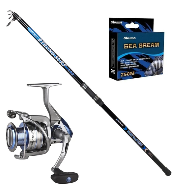 Okuma Safina 6000 - Remixon Strong 420cm 100-250gr Surf Olta Seti ürün görseli 1