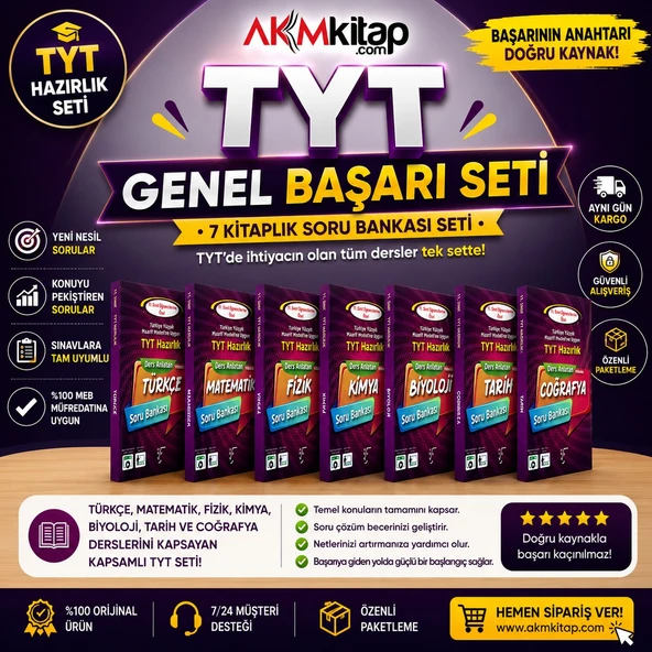 Karekök Yayınları 11. Sınıf TYT Hazırlık Ders Anlatan Soru Bankası Seti 7 Kitap ürün görseli 1
