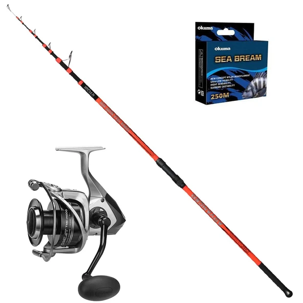 Okuma Tomcat 8000 - Ryobi Cobia 425cm 100-300gr Surf Olta Seti ürün görseli 1