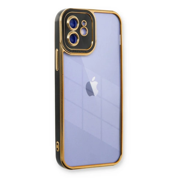 Apple İphone 12 Kılıf Liva Lens Silikon - Siyah ürün görseli 1