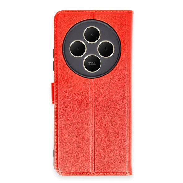 Xiaomi Redmi 14c Kılıf Trend S Plus Kapaklı Kılıf - Kırmızı ürün görseli 1