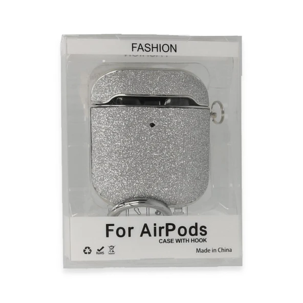 Apple Airpods 2 (2.nesil) Spell Simli Kılıf - Gümüş ürün görseli 1