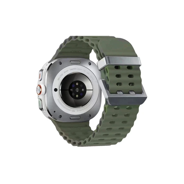 Watch 7 Ultra Kr417 Rug Silikon Kordon (saat Değildir) - Koyu Yeşil ürün görseli 1