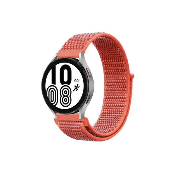 Samsung Galaxy Watch 4 Hasırlı Cırtcırtlı Kordon (saat Değildir) - Turuncu ürün görseli 1