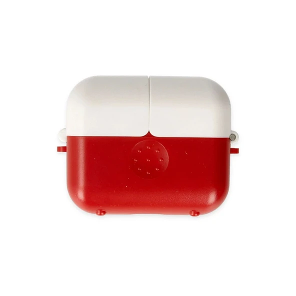 Apple Airpods 3 (3.nesil) Basmalı Kılıf - Kırmızı-beyaz ürün görseli 1