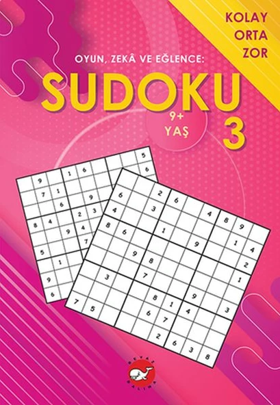 Oyun, Zeka ve Eğlence Sudoku 3 Kolay, Orta, Zor (9+ Yaş) ürün görseli 1