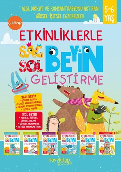 Etkinliklerle Sağ Beyin Sol Beyin Geliştirme (5-6 Yaş) 6 Kitap Takım ürün görseli 1