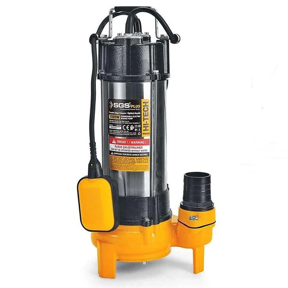 SGS SGS5375 İnox Foseptik Dalgıç Pompa Kirli Su 1100W / 1.5Hp - Öğütücü Bıçaklı ürün görseli 1