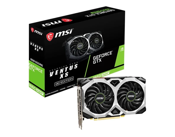 OUTLET MSI VGA GEFORCE GTX 1660 SUPER VENTUS XS OC GTX1660S 6GB GDDR6 192B DX12 PCIE 3.0 X16 (1XHDMI 3XDP) ürün görseli 1