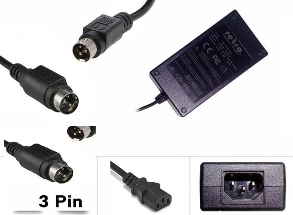 Perkon Termal POS Barkod Etiket Yazıcı 24V 2.5A 3Pin DIN Adaptör ürün görseli 1