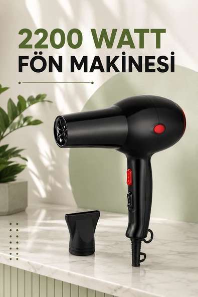 Soğuk ve Sıcak Üfleme Özellikli AC Motorlu Saç Kurutma Makinesi ürün görseli 1