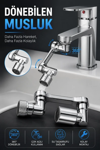 DÖNEBİLEN MUSLUK ÖZEL SU AKIŞ TASARIMI ürün görseli 1