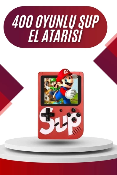 Sup Atari Retro 400 Nostalji Oyunlu Mini Atari Taşınabilir Oyun Konsolu ürün görseli 1