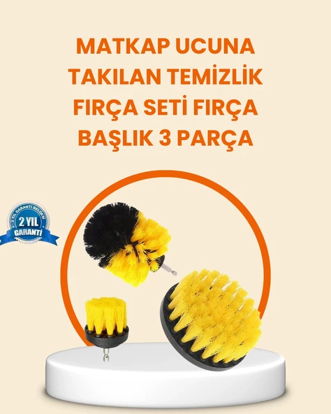 Matkap Ucu Fırça Seti Halı Fayans Zemin Temizliği ürün görseli 1