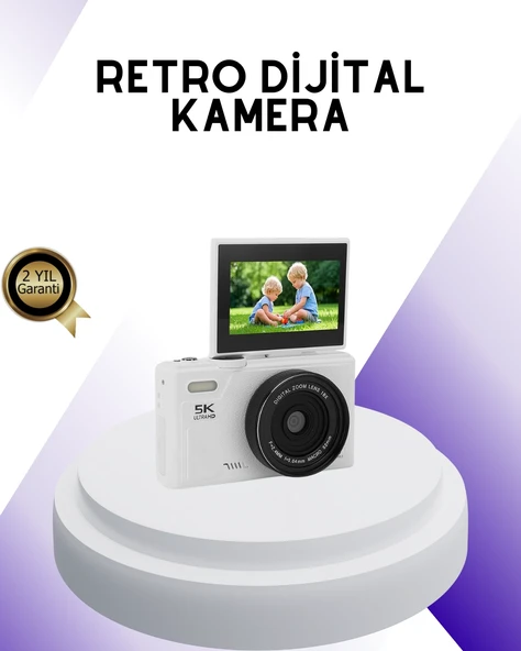 5K UHD Dijital Kamera WiFi Bağlantılı Otofokus 18x Zoom Taşınabilir ürün görseli 1